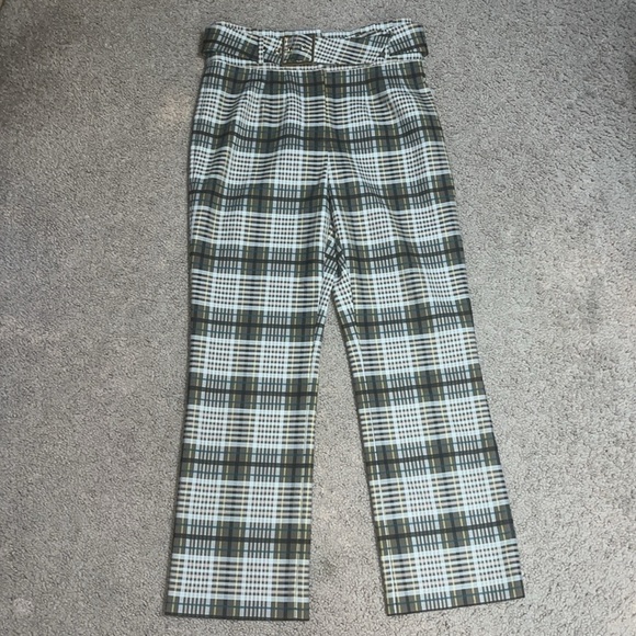 Jonathan Simkhai Belted Plaid Trouser Pants Wool
Blend Ochre 6 - Picture 5 of 11